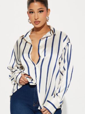 Satin Shirt in Ivory