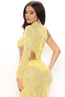 Yellow One-Shoulder Dress