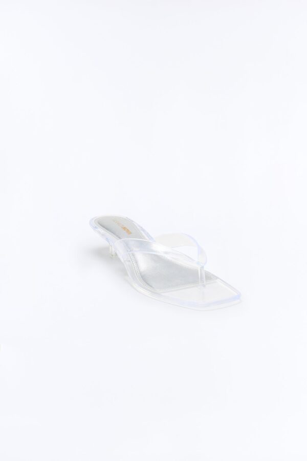Bahamas Jelly Thong Kitten Heels - Clear