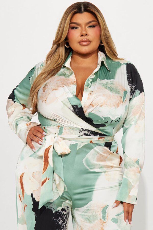 Jumpsuit with a satin