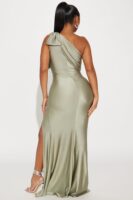 Sage One-Shoulder Dress