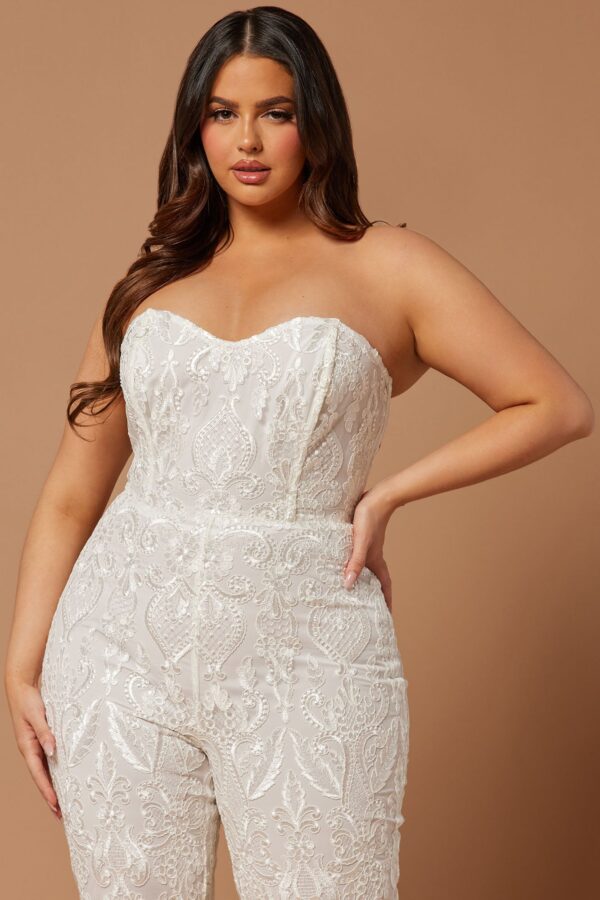 Jumpsuit in White 100% polyester