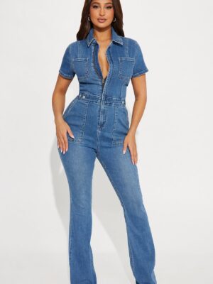 Jumpsuit in Denim 70% cotton