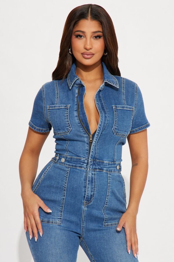 Jumpsuit in Denim 70% cotton
