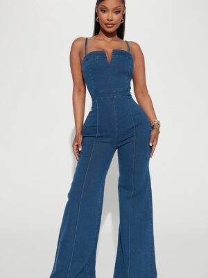 Jumpsuit in Denim 57% cotton