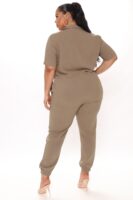 Linen Jumpsuit in Olive