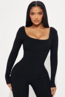 Jumpsuit with a square neck