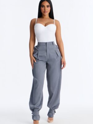 Gray Pants with pleated