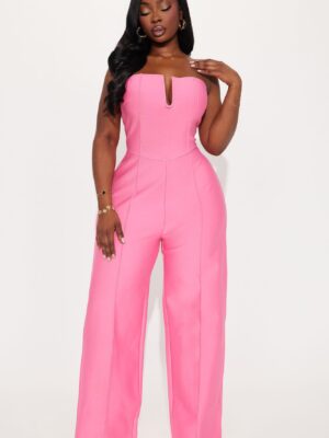 Jumpsuit in Pink 97% polyester