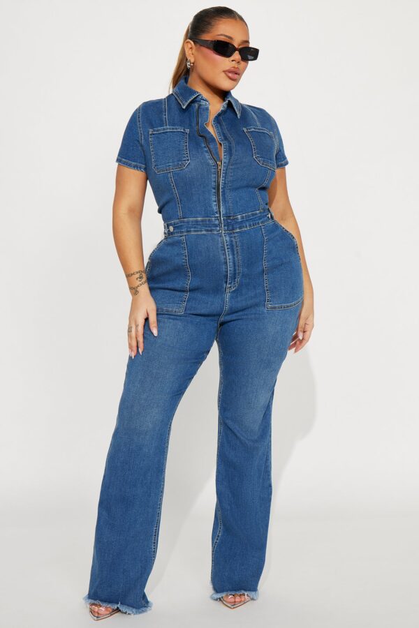 Jumpsuit in Denim 70% cotton