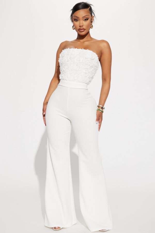 Jumpsuit in White 95% polyester