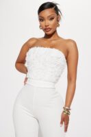 Jumpsuit in White 95% polyester