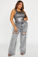 Pants in Gray 93% cotton