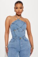 Denim Jumpsuit with wide leg