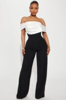 Jumpsuit in Black and White 100% polyester