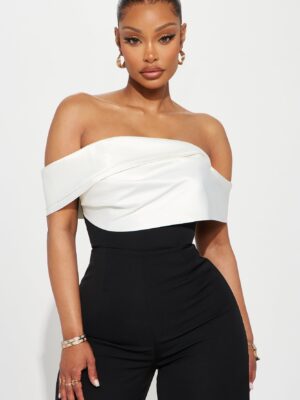 Jumpsuit in Black and White 100% polyester