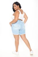 Shorts in Blue and Denim 70% cotton