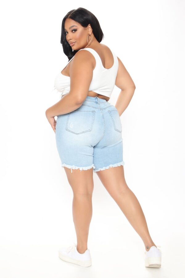 Shorts in Blue and Denim 70% cotton