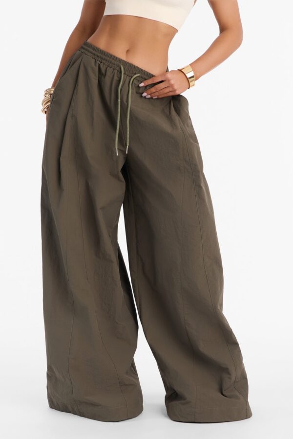 Green Wide-Leg Pants