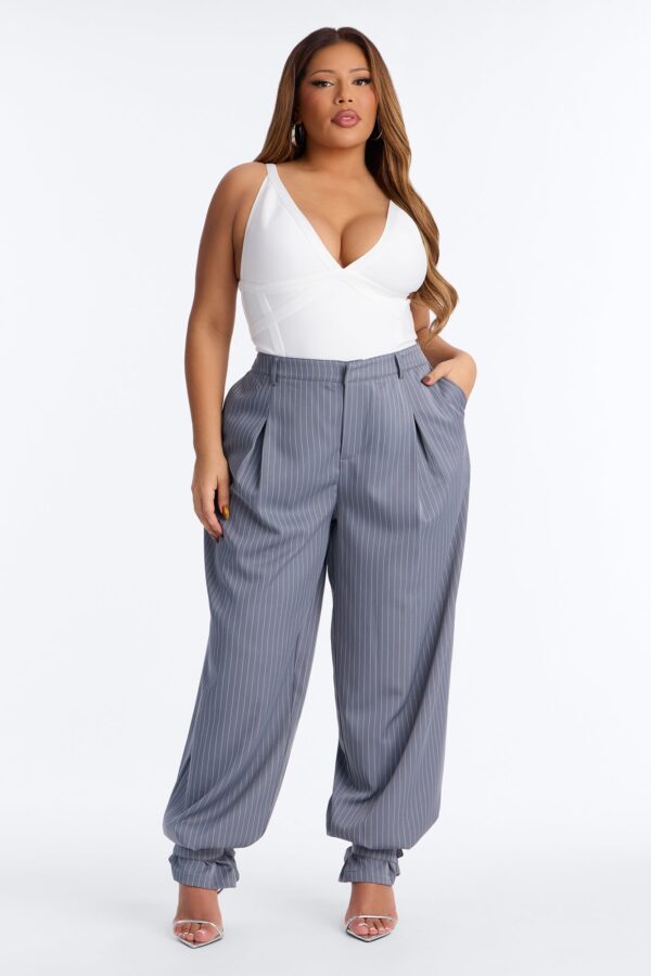 Gray Pants with pleated