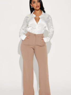 Pants in Taupe 97% polyester