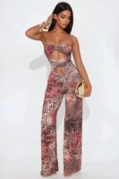Brown Wide-Leg Jumpsuit