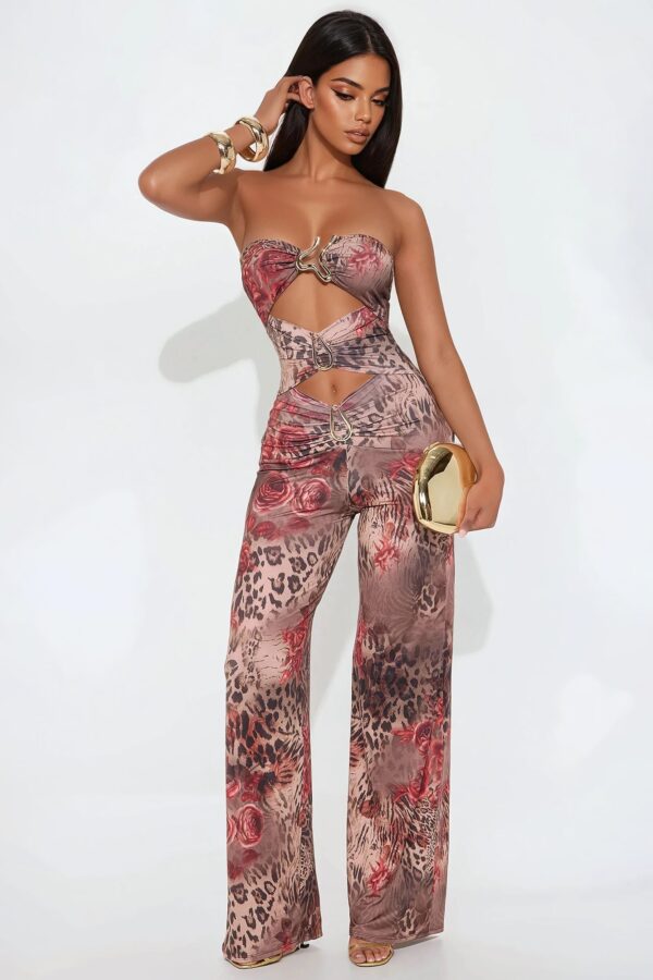 Brown Wide-Leg Jumpsuit