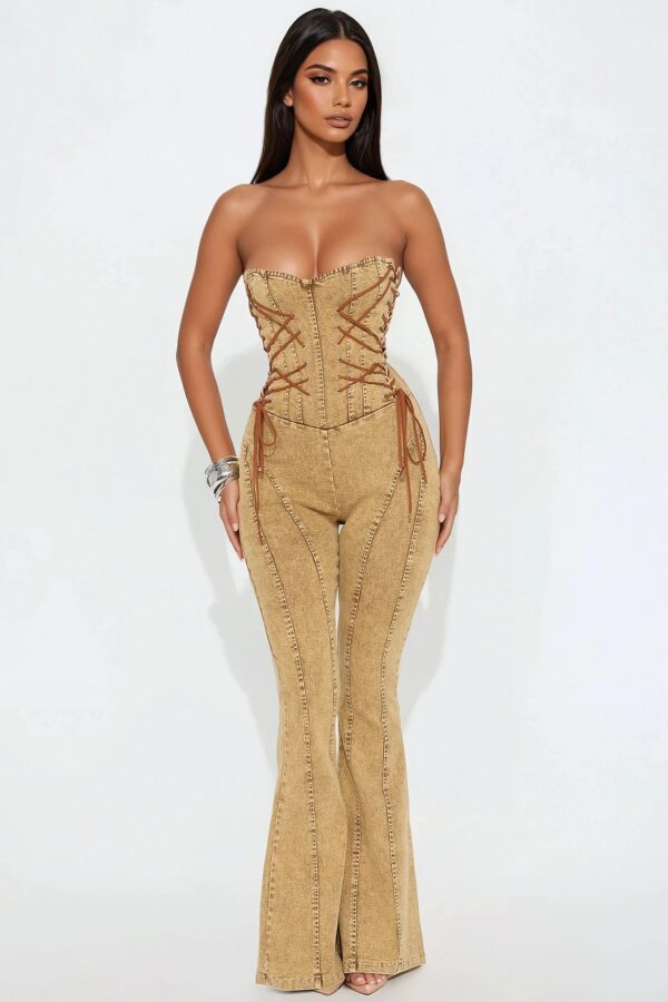 Denim Wide-Leg Jumpsuit