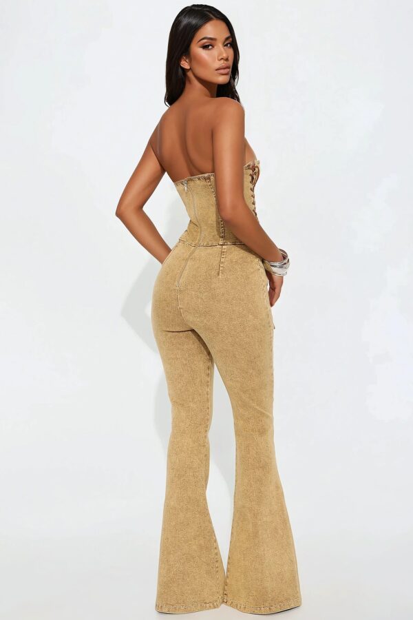 Denim Wide-Leg Jumpsuit