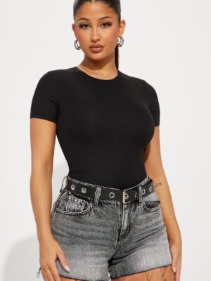 Black Piece with ribbed