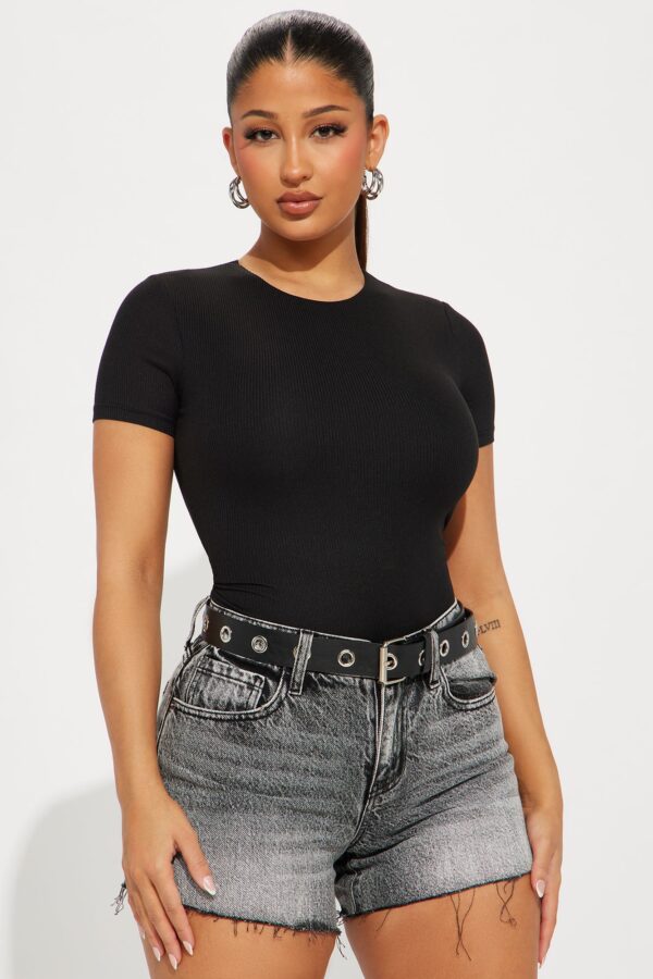 Black Piece with ribbed