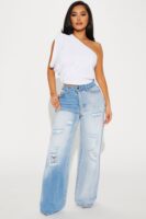 White One-Shoulder Blouse