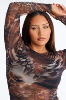 Top in Brown 95% polyester