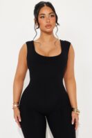 Rachel Snatched Capri Jumpsuit - Black