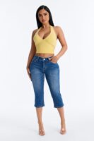 Pants with cropped