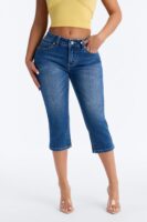 Pants with cropped