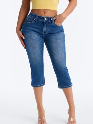 Pants with cropped