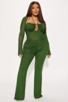 Jumpsuit in Green 92% polyester