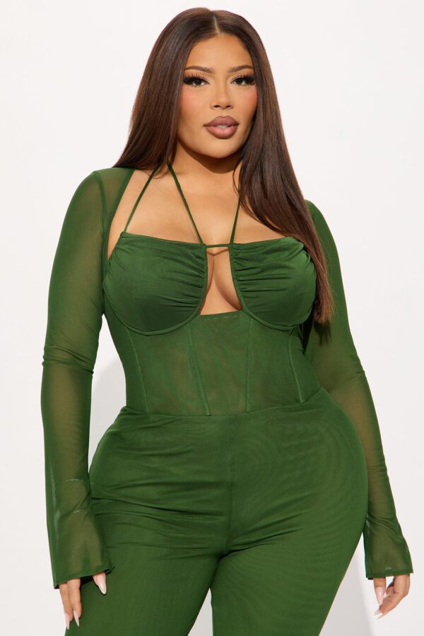 Jumpsuit in Green 92% polyester