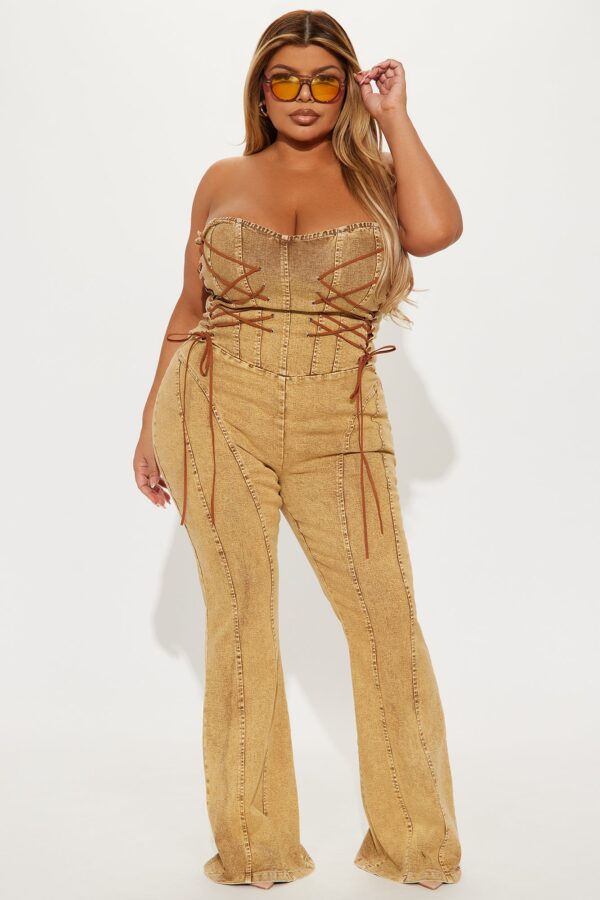 Denim Wide-Leg Jumpsuit