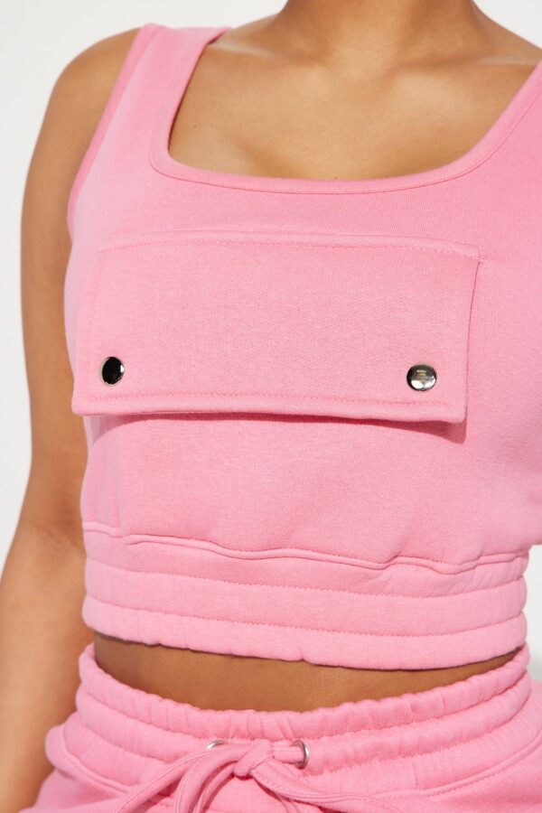 Square-Neck Top in Pink