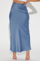Satin Skirt in Blue