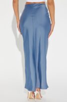 Satin Skirt in Blue
