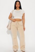 Pants in Sand 100% polyester