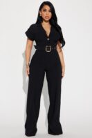 Black Wide-Leg Jumpsuit