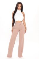 Taupe Dress with wide leg