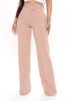 Taupe Dress with wide leg
