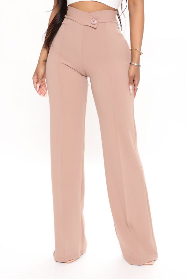 Taupe Dress with wide leg