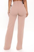 Taupe Dress with wide leg