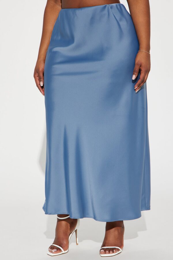 Satin Skirt in Blue